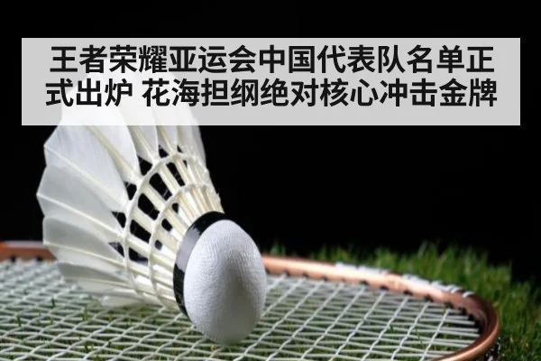 王者荣耀亚运会中国代表队名单正式出炉 花海担纲绝对核心冲击金牌